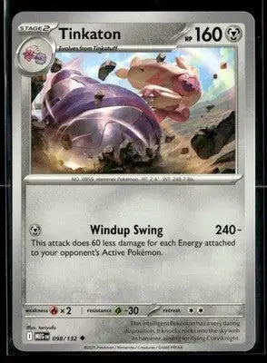 2025 Mega Evolution Tinkaton #098/132 Base Uncommon NM - Pokémon Card Single