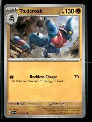 2025 Mega Evolution Toxicroak #079/132 Base Common NM - Pokémon Card Single