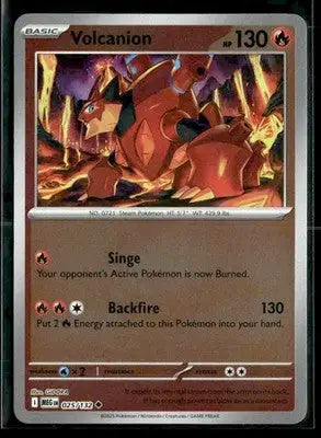 2025 Mega Evolution Volcanion #025/132 Reverse Holo Uncommon NM - Pokémon Card Single