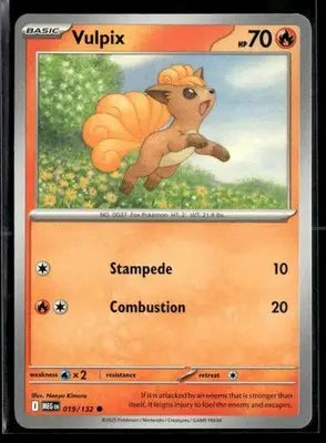 2025 Mega Evolution Vulpix #019/132 Base Common NM - Pokémon Card Single