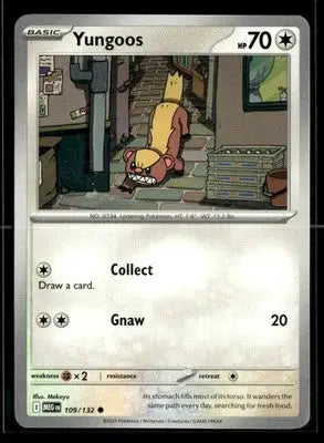 2025 Mega Evolution Yungoos #109/132 Base Common NM - Pokémon Card Single