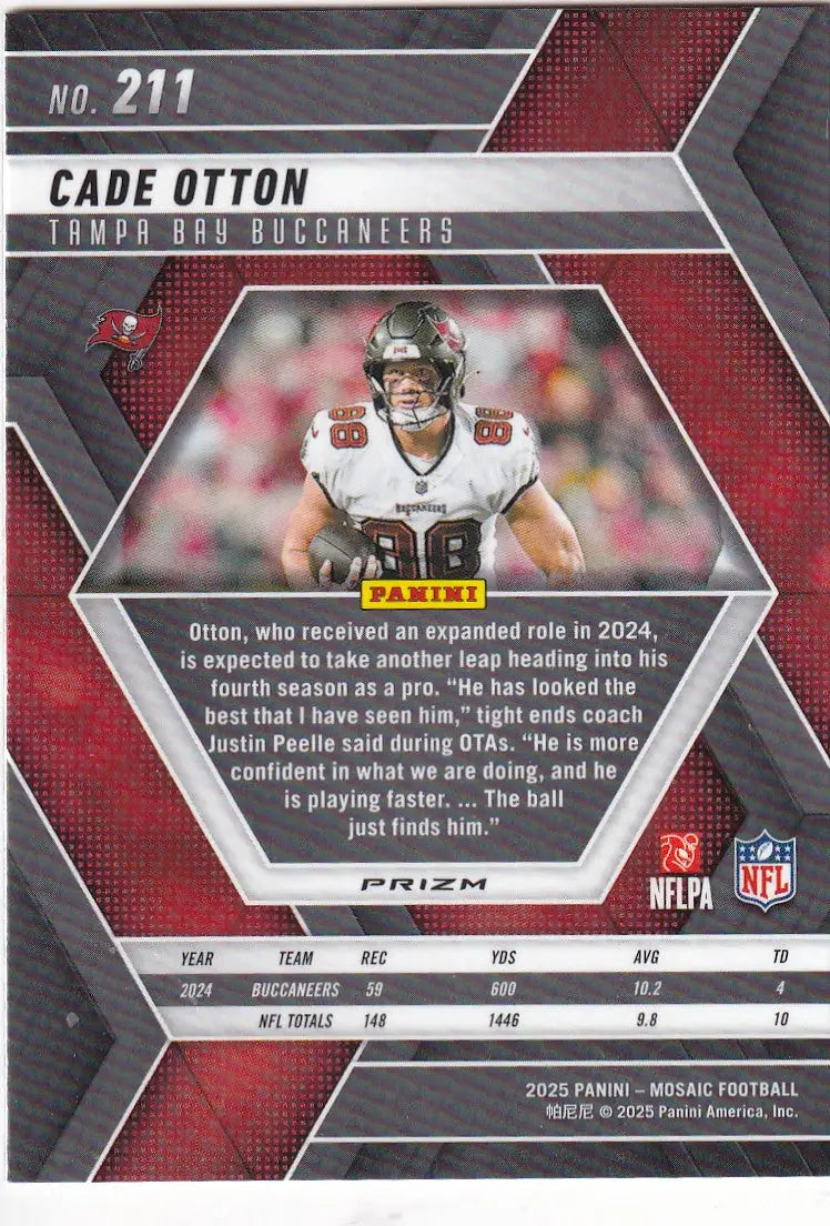 2025 MOSAIC #211 CADE OTTON PURPLE SCOPE- TAMPA BAY BUCCANEERS