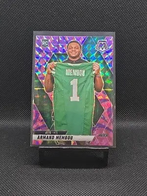 2025 Mosaic Armand Membou Purple Reactive Prizm Rookie #358 Jets - Football Card Single