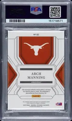2025 National Treasures Collegiate College Materials Auto Arch Manning /99 PSA 9 - Football Card Single