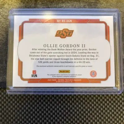 2025 National Treasures Collegiate OLLIE GORDON II Rookie Silhouettes Silver /49 - Football Card Single