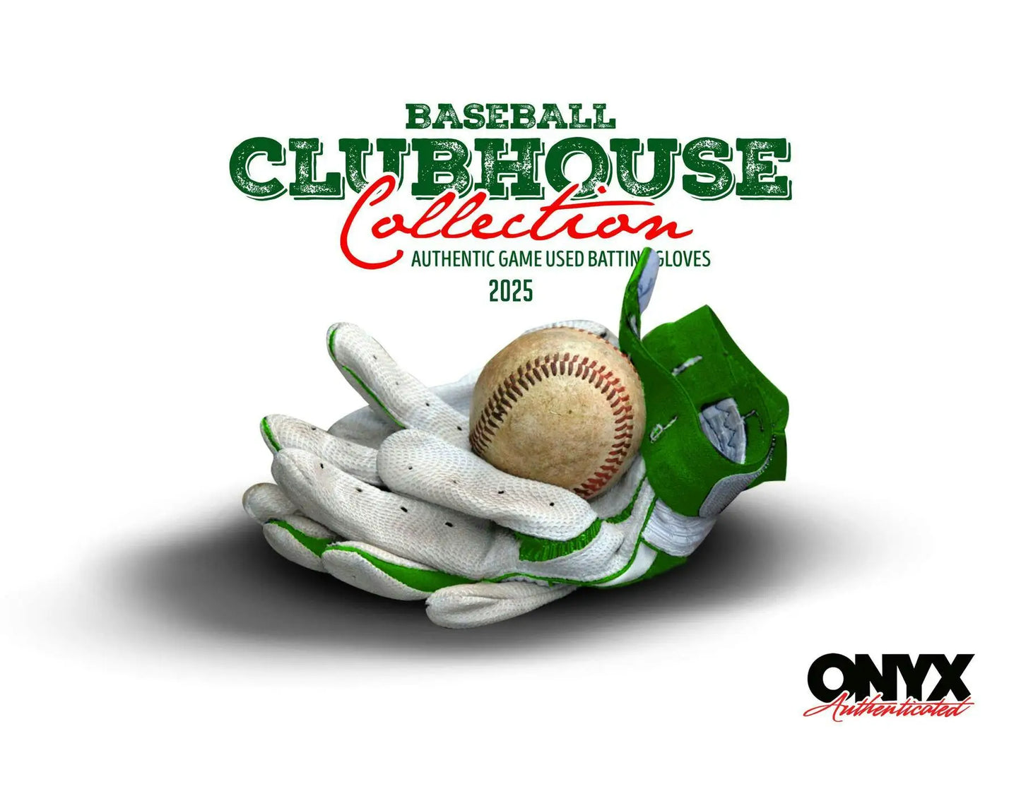 2025 Onyx Clubhouse Collection Baseball Game Used Batting Glove Hobby Box | Columbia Sports Cards - Sports Card Hobby