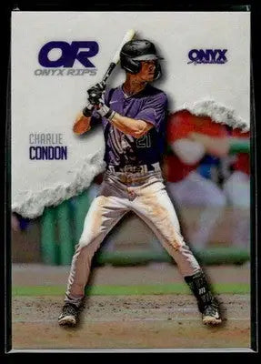 2025 Onyx Rips #ORB-CHCO Charlie Condon Refractor - Baseball Card Single