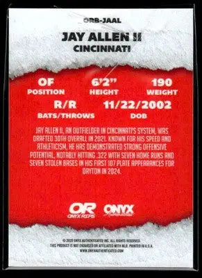2025 Onyx Rips #ORB-JAAL Jay Allen Refractor
