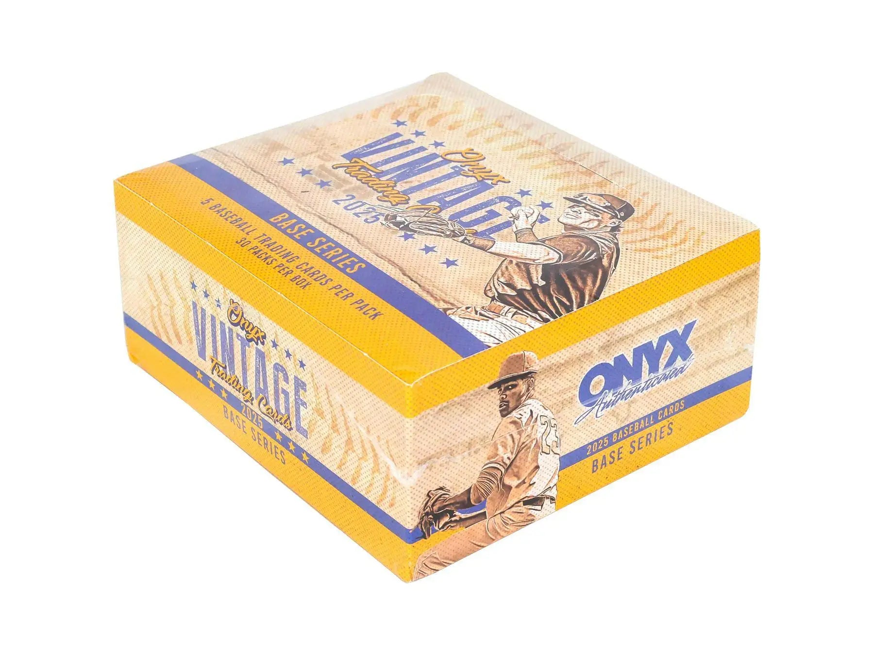Shrink-wrapped 2025 Onyx Vintage Baseball Hobby Box with vintage baseball cards in Los Angeles