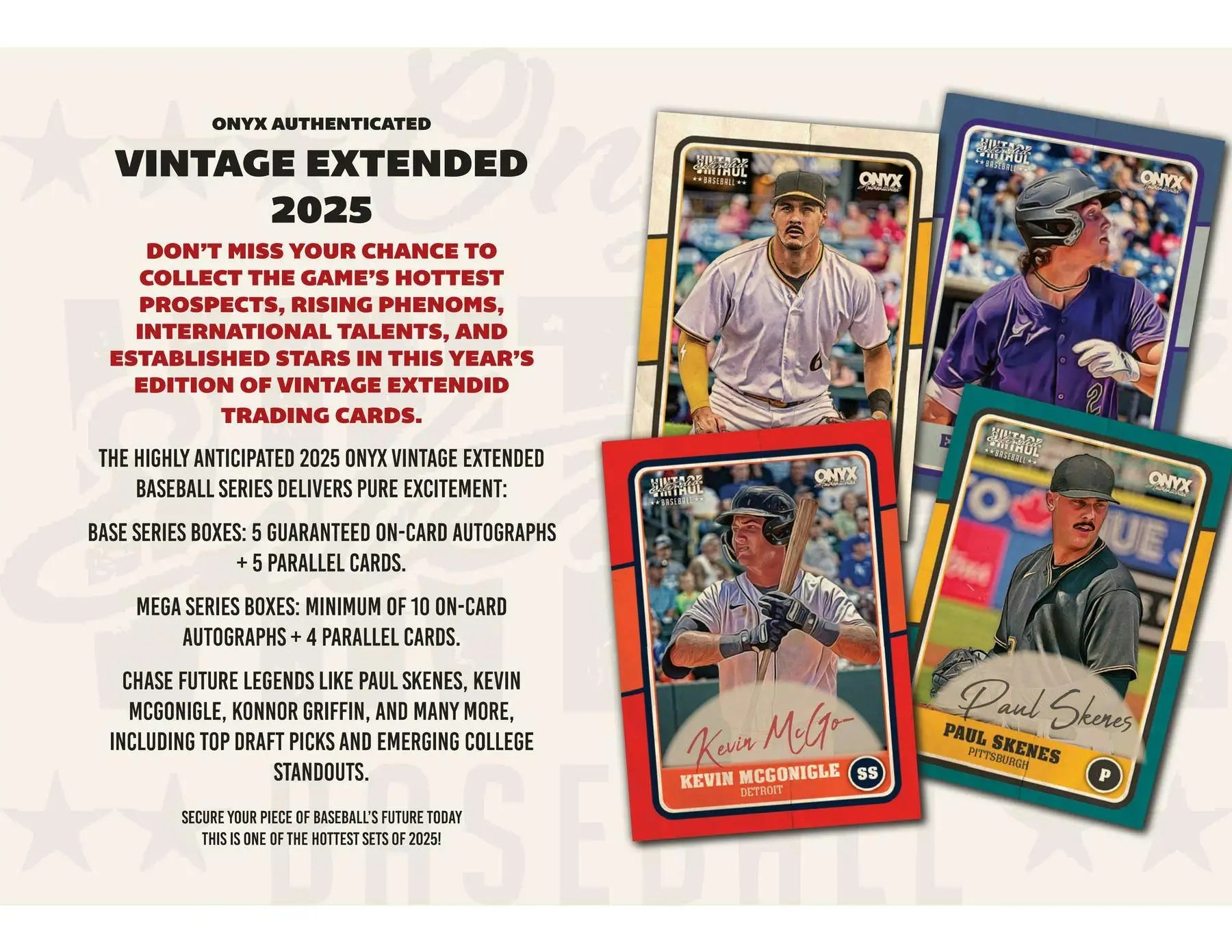 2025 Onyx Vintage Extended Series Baseball Mega Box | Columbia Sports Cards - Sports Card Hobby Box