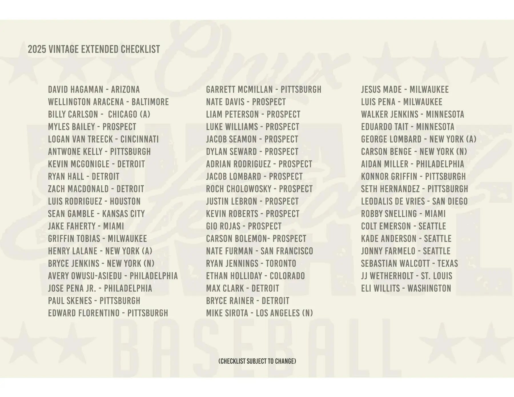 2025 Onyx Vintage Extended Series Baseball Mega Box | Columbia Sports Cards - Sports Card Hobby Box