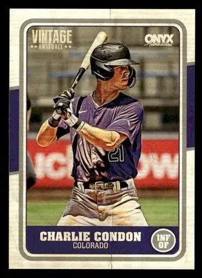 2025 Onyx Vintage #OVCHCO Charlie Condon - Baseball Card Single
