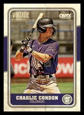 2025 Onyx Vintage #OVCHCO Charlie Condon - Baseball Card Single