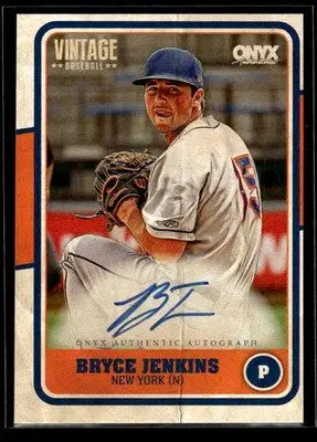 2025 Onyx Vintage #VABRJE Bryce Jenkins Autographs - Baseball Card Single