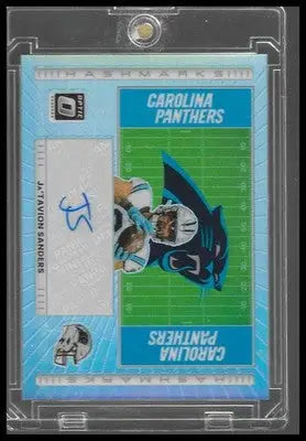 2025 Optic Hash Marks HM-JS Ja’Tavion Sanders Auto Panthers/ CASE HIT SSP - Football Card Single