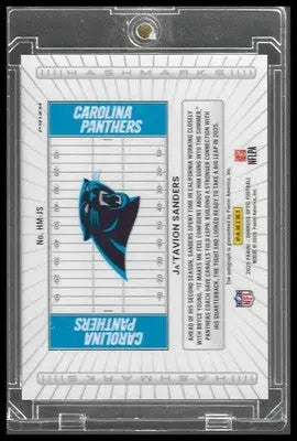 2025 Optic Hash Marks HM-JS Ja’Tavion Sanders Auto Panthers/ CASE HIT SSP - Football Card Single