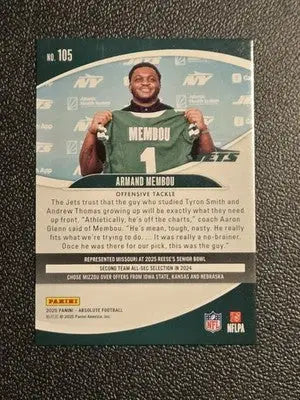 2025 Panini Absolute #105 Armand Membou Retail - Football Card Single