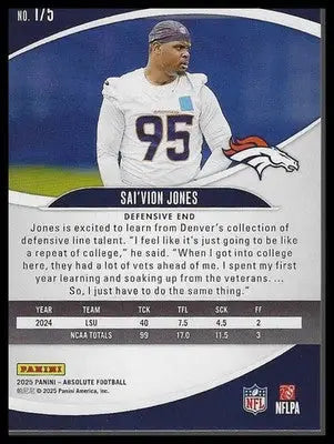 2025 Panini Absolute #133 Jalen Royals Retail - Football Card Single