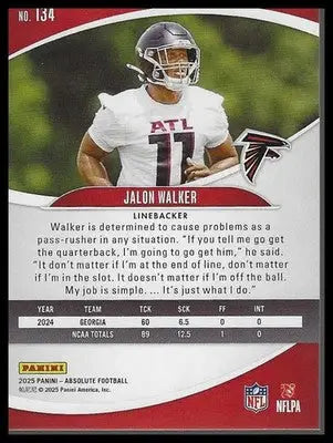 2025 Panini Absolute #134 Jalon Walker Retail