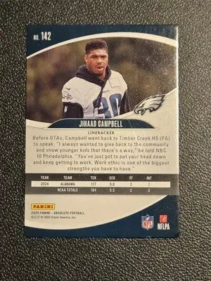 2025 Panini Absolute #142 Jihaad Campbell Retail - Football Card Single