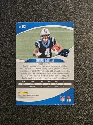2025 Panini Absolute #183 Tetairoa McMillan Green - Football Card Single