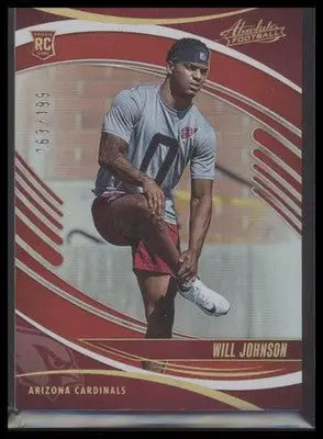 2025 Panini Absolute #198 Will Johnson Signature Rookies Spectrum Red #/199 - Football Card Single