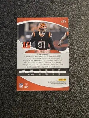 2025 Panini Absolute #25 Trey Hendrickson Green - Football Card Single