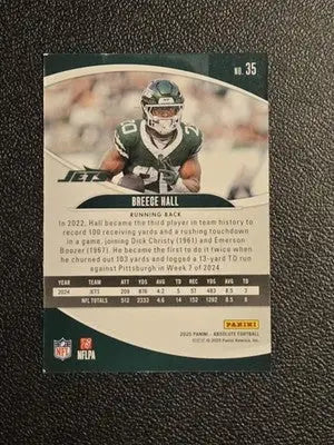 2025 Panini Absolute #35 Breece Hall Retail - Football Card Single