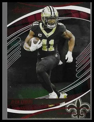 2025 Panini Absolute #36 Alvin Kamara Red and Green Parallel New Orleans Saints