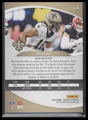 2025 Panini Absolute #4 Chris Olave Spectrum - Football Card Single