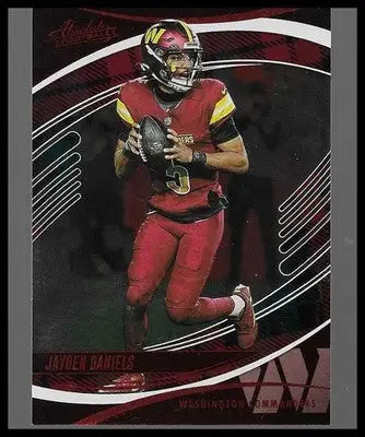 2025 Panini Absolute #44 Jayden Daniels Red Parallel Commanders QB