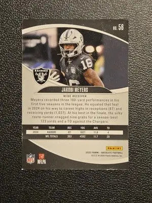 2025 Panini Absolute #56 Jakobi Meyers Retail - Football Card Single