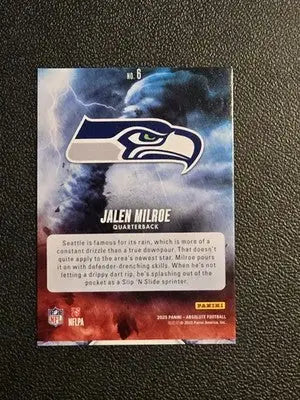2025 Panini Absolute #6 Jalen Milroe By Storm off-centered - Football Card Single