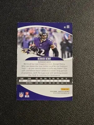 2025 Panini Absolute #86 Derrick Henry - Football Card Single
