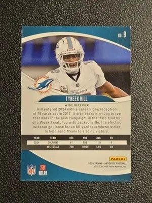 2025 Panini Absolute #9 Tyreek Hill Retail - Football Card Single