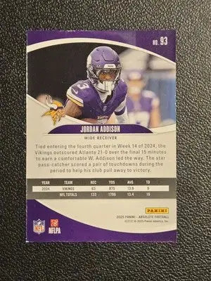 2025 Panini Absolute #93 Jordan Addison Retail - Football Card Single