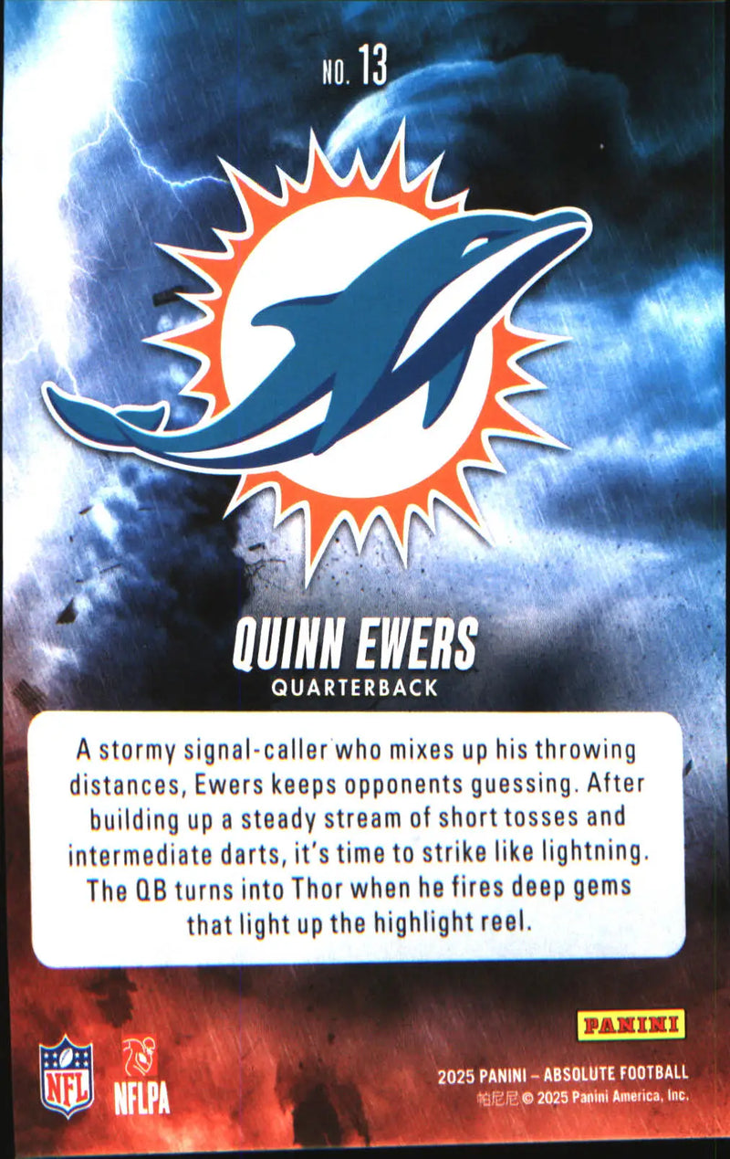 2025 Panini Absolute By Storm #13 Quinn Ewers