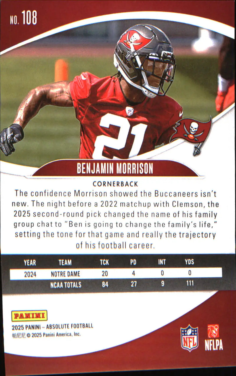 2025 Panini Absolute Countdown Calendar #108 Benjamin Morrison