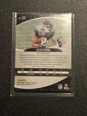 2025 Panini Absolute Countdown Calendar #138 Jayden Higgins - Football Card Single