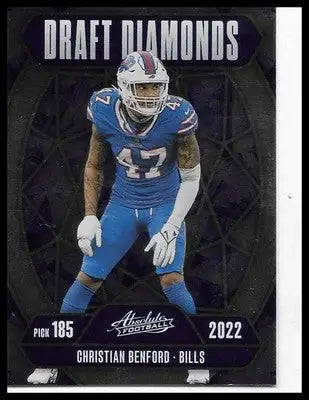 2025 Panini Absolute #DD-CBD Christian Benford Draft Diamonds Insert Bills