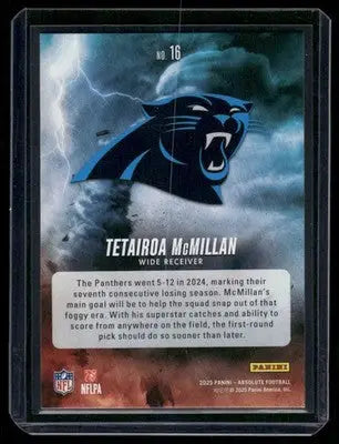 2025 Panini Absolute Football By Storm Tetairoa McMillan #No. 16 RC Football - Football Card Single