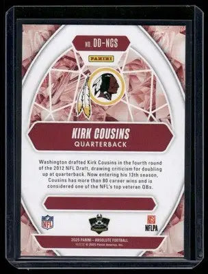 2025 Panini Absolute Football Draft Diamonds Kirk Cousins #DD-KCS Football - Football Card Single
