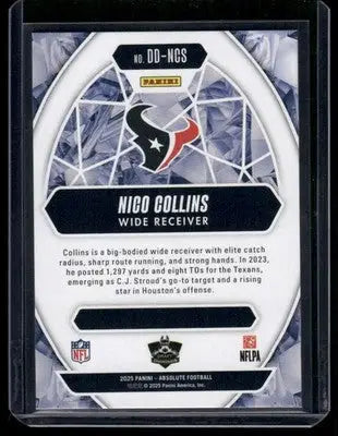 2025 Panini Absolute Football Draft Diamonds Nico Collins #DD-NCS Football - Football Card Single