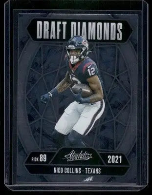 2025 Panini Absolute Football Draft Diamonds Nico Collins #DD-NCS Football - Football Card Single