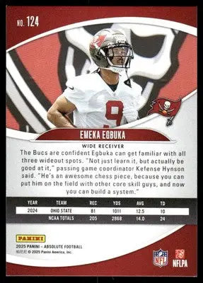 2025 Panini Absolute Football Emeka Egbuka #124 Football - Football Card Single