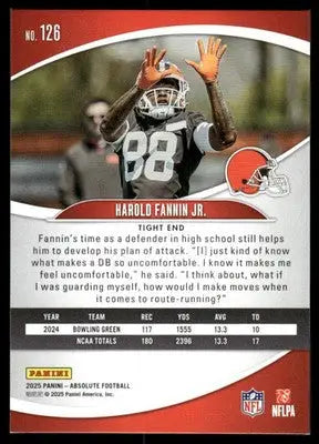 2025 Panini Absolute Football Harold Fannin Jr. #126 Football - Football Card Single