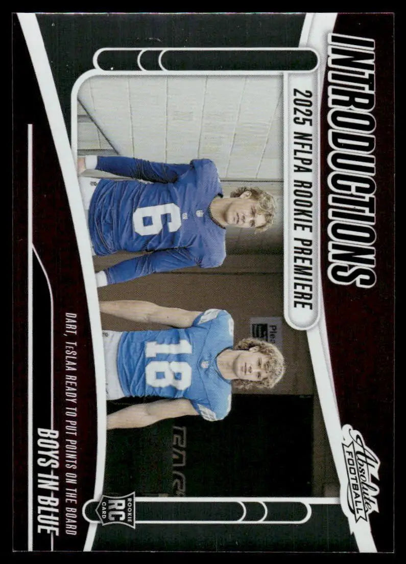 2025 Panini Absolute Football Introductions Isaac TeSlaa Jaxson Dart #I-JDT RC - Football Card Single