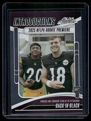 2025 Panini Absolute Football Introductions Will Howard Kaleb Johnson #I-WHD RC - Football Card Single