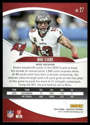 2025 Panini Absolute Football Mike Evans #27 Football - Football Card Single