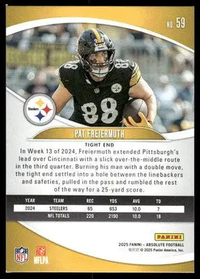 2025 Panini Absolute Football Pat Freiermuth #59 Football - Football Card Single